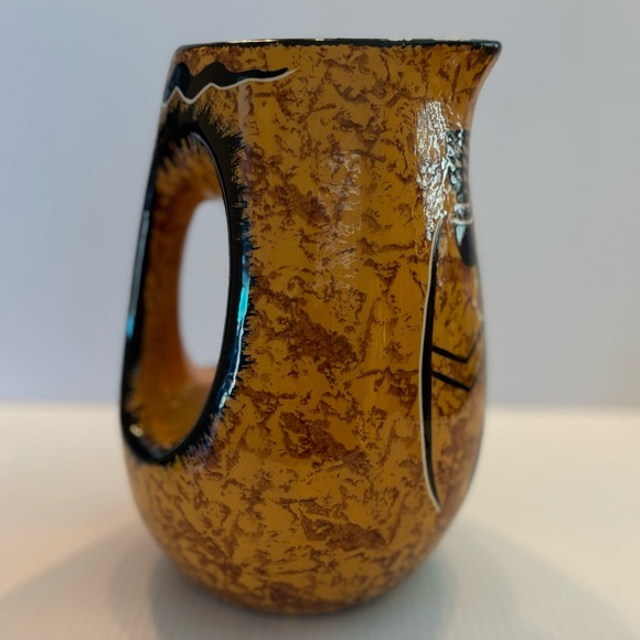 Vintage Native American Southwestern Handcrafted Pottery By Maw Paw Pitcher Owl - Picture 7 of 11